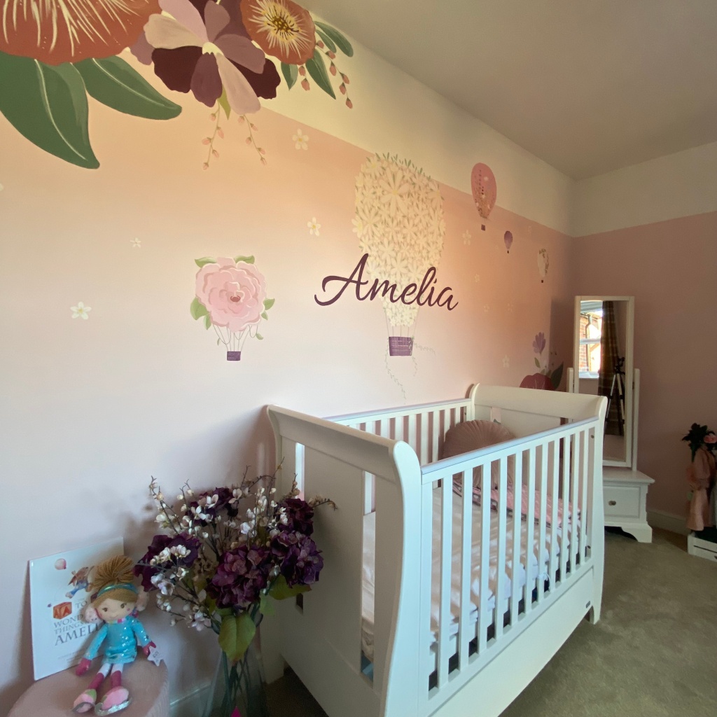 Amelia’s Floral Nursery Mini Mural